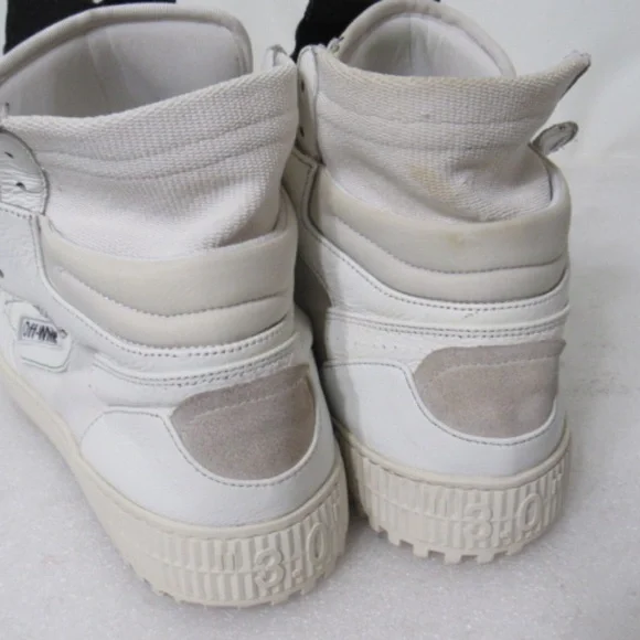 Off-White Off Court 3.0 Men's White/White Leather High Top Sneakers Sz 42 US 9 - Picture 15 of 16